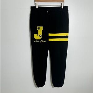 Keiser Clark Black Joggers with Yellow Stripes Utah Jazz Large